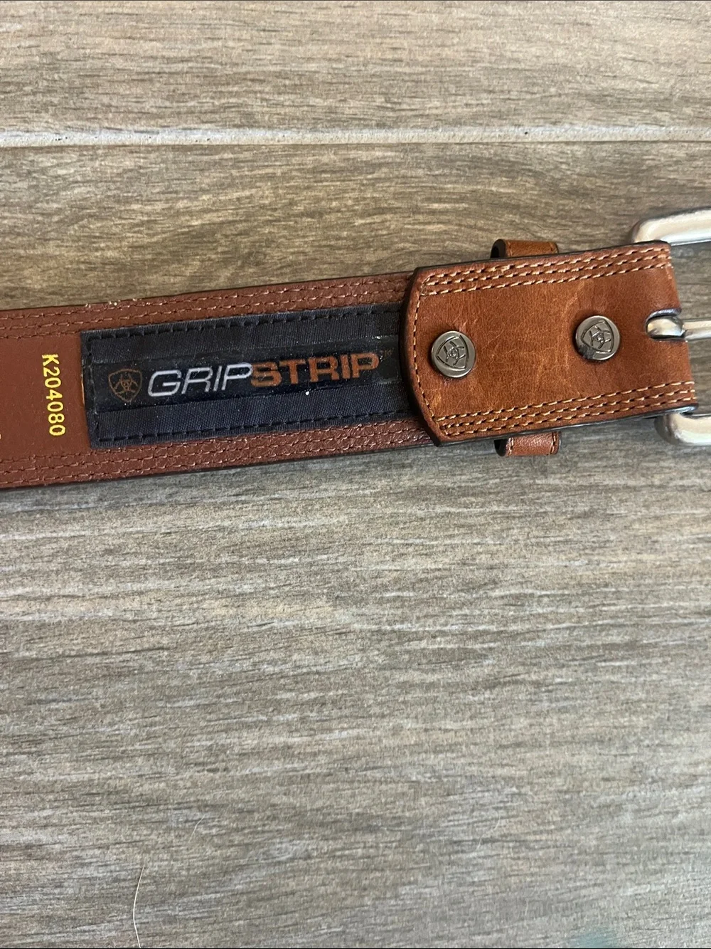 Ariat Brown Leather Belt with Silver Buckle